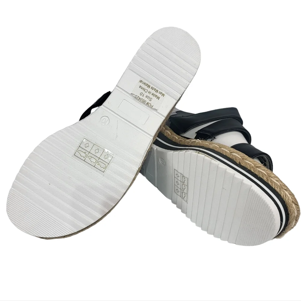 Journee Collection Robyn Platform Sandals Black 10 - Picture 7 of 7